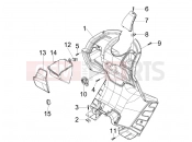 PIAGGIO X7 125 ie Front glove-box - Knee-guard panel
