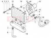PIAGGIO X9 125 Evolution Coolant radiator