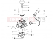 PIAGGIO X9 125 Evolution Carburetor's components