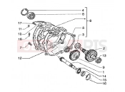 PIAGGIO X9 200 Rear wheel shaft