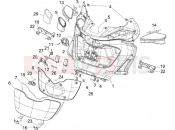 PIAGGIO X9 500 Evolution ABS Front glove-box - Knee-guard panel