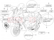 PIAGGIO X9 500 Evolution (USA) Plates - Emblems