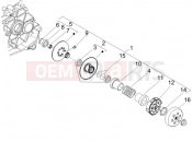 Driven pulley - Piaggio Zip 50 2T 2010