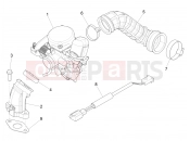 Carburettor, assembly - Union pipe - Piaggio Zip 50 4T 2009