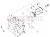 Cylinder-piston-wrist pin unit - Piaggio Zip 50 4T 2011