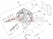 Head unit - Valve - Piaggio Zip 50 4T 2011