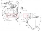 Front glove-box - Knee-guard panel - Piaggio Zip 50 4T 2014