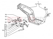 Chassis-Central stand - Piaggio Zip SP 50 H2O