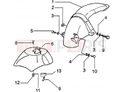 Front and rear mudguard - Piaggio Zip SP 50 H2O