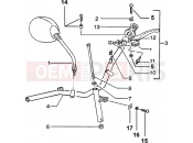 Handlebars component parts - Piaggio Zip SP 50 H2O