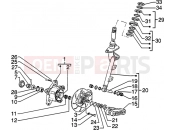 Steering column - Disc brake - Piaggio Zip SP 50 H2O