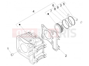 PIAGGIO Cylinder-piston-wrist pin, assy
