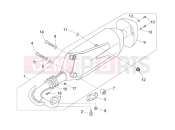 APRILIA Mojito Custom 50 2T (motor.Aprilia) Exhaust pipe
