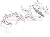 Rear cover - Splash guard - Aprilia SR MAX 125 2013