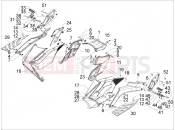 APRILIA SRV 850 középső idom - lábtartó
