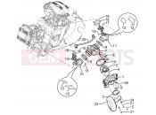 APRILIA SRV 850 Throttle body - Injector - Induction joint