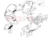 Central cover - Footrests - Derbi Atlantis 50 2T Bullet 2010