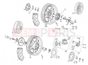 Front and rear wheels - Derbi Atlantis 50 2T Bullet 2011