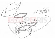 Saddle - Helmet compartment - Derbi Atlantis 50 2T 2007