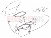 derbi Atlantis 50 2T Two Chic Saddle - Helmet compartment