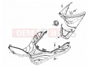 derbi Boulevard 125 4T Central cover - Footrests