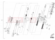 Front fork MARZOCCHI - Derbi Boulevard 125-150 4T 2007
