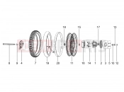 DERBI ETX 150 Rear wheel with spokes