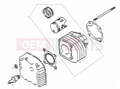 derbi QUAD DFW 50 Cylinder - Cylinder head