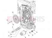 DERBI Sonar 150 Flywheel magneto cover - Oil filter