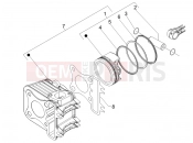 DERBI Sonar 150 Cylinder-piston-wrist pin unit
