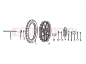 derbi STX 150 Front wheel made of alloy