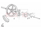 derbi Variant Courier 50 Front wheel