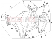 gilera 2010 Fuoco 500 Front glove-box - Knee-guard panel