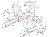 Central cover - Footrests - Gilera Nexus 125 2008