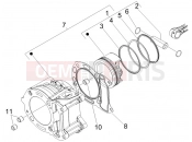 Cylinder-piston-wrist pin unit - Gilera Nexus 125 2008