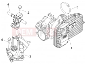 gilera 2007 Nexus 250 Throttle body - Injector - Induction joint