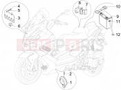 gilera 2009 Nexus 300 ie Remote control switches - Battery - Horn