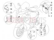 gilera 2007 Nexus 500 Remote control switches - Battery - Horn