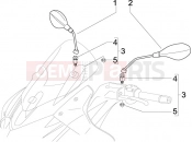 Driving mirror/s - Gilera Nexus 500 2009