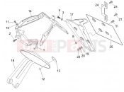 Rear cover - Splash guard - Gilera Nexus 500 2009