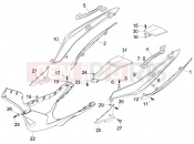 Side cover - Spoiler - Gilera Nexus 500 SP 2007
