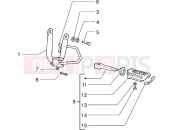 Passenger footrest - Gilera RK 50