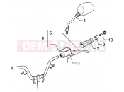 Handlebars component parts - Gilera Runner 125 VX 4T