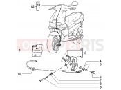 Front brake caliper-transmissions - Gilera Runner 200 VXR 4T