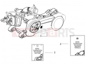 Engine, assembly - Gilera Runner 50 Pure Jet 2005