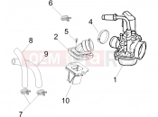 gilera 2017 Runner 50 SP Carburettor, assembly - Union pipe
