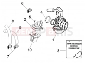 gilera 2005 Runner 50 SP Carburettor, assembly - Union pipe