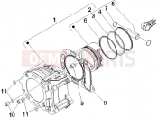 gilera 2012 Runner 200 ST 4T Cylinder-piston-wrist pin unit
