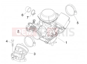 gilera 2007 Runner 125 VX 4T Carburettor, assembly - Union pipe
