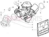 gilera 2007 Runner 125 VX 4T -SC- Carburettor, assembly - Union pipe